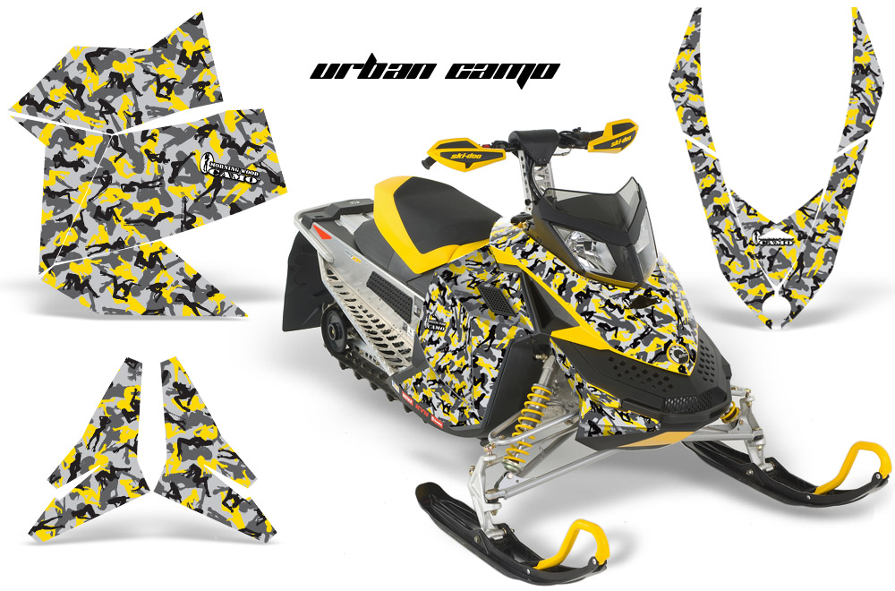 Skidoo REV XP Graphics Kit YELLOW UrbanCamo